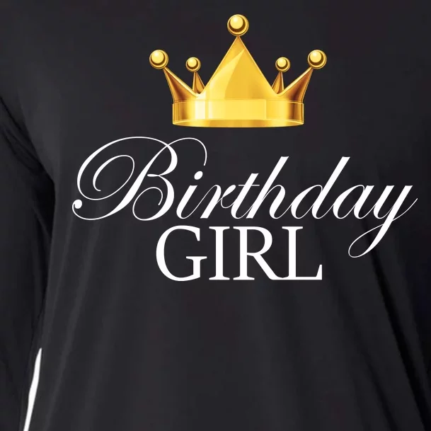 Birthday Girl Queen Crown Limited Edition Cooling Performance Long Sleeve Crew