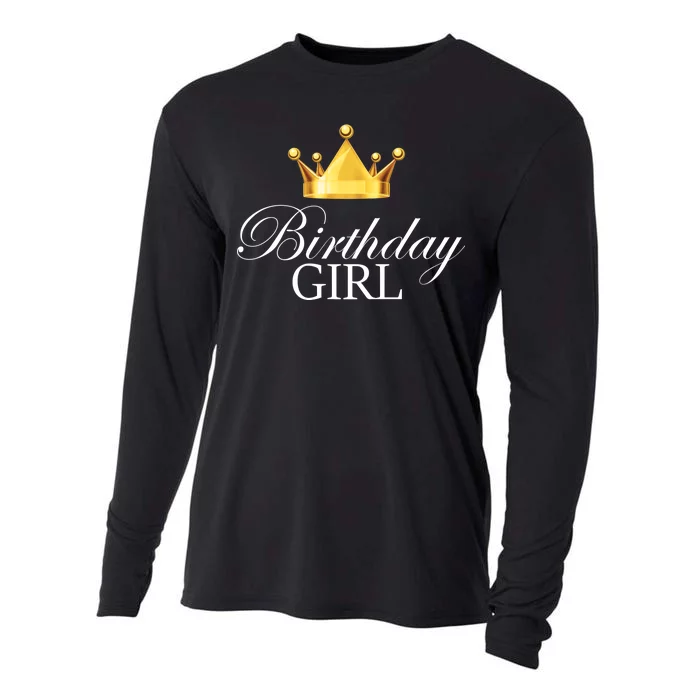 Birthday Girl Queen Crown Limited Edition Cooling Performance Long Sleeve Crew