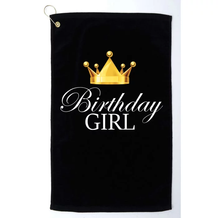 Birthday Girl Queen Crown Limited Edition Platinum Collection Golf Towel