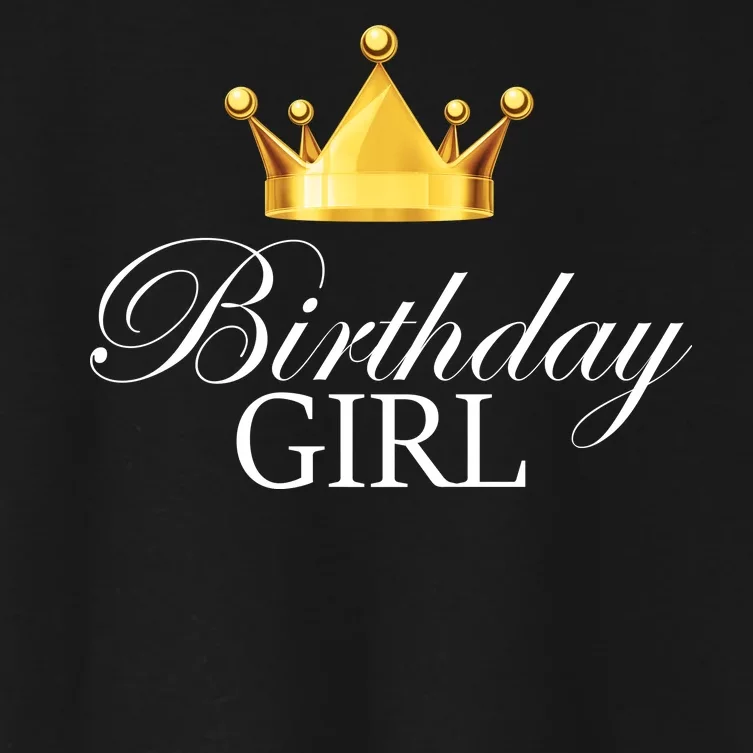 Birthday Girl Queen Crown Limited Edition Women's Crop Top Tee