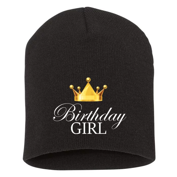 Birthday Girl Queen Crown Limited Edition Short Acrylic Beanie