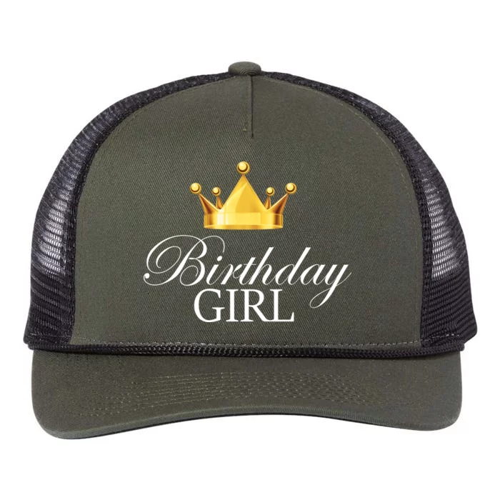 Birthday Girl Queen Crown Limited Edition Retro Rope Trucker Hat Cap