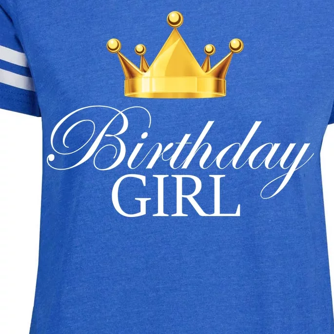 Birthday Girl Queen Crown Limited Edition Enza Ladies Jersey Football T-Shirt