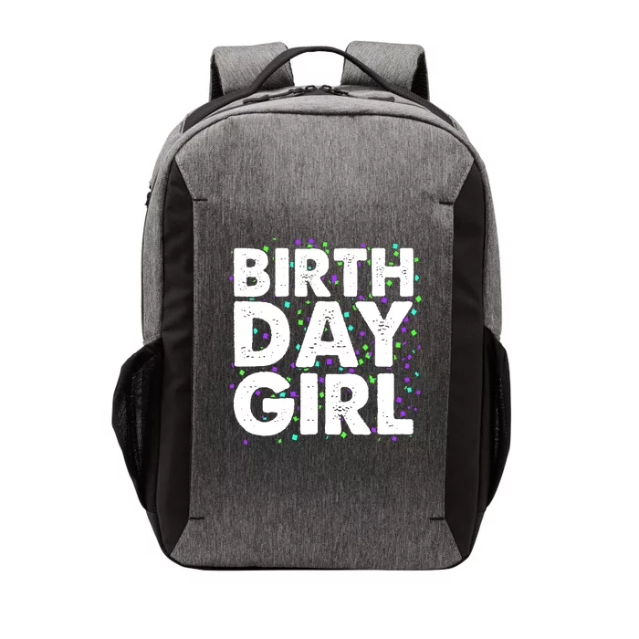 Birthday Girl With Confetti Vector Backpack