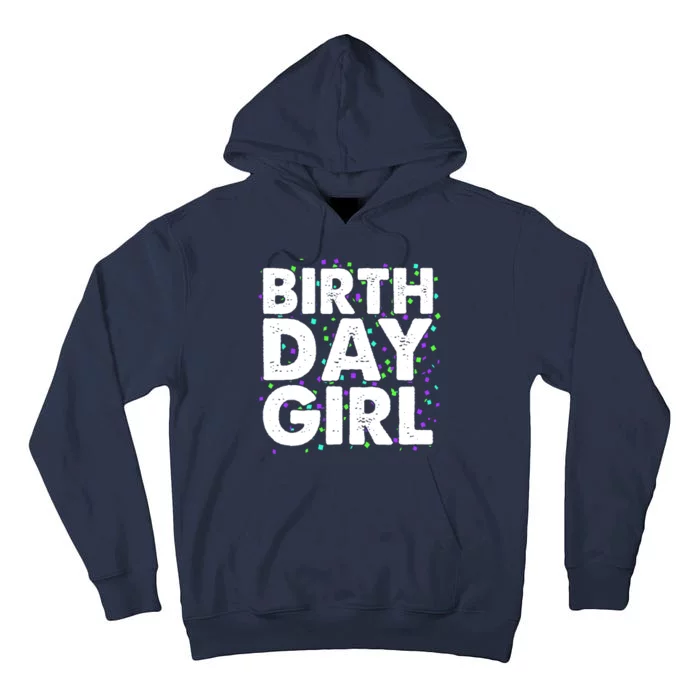 Birthday Girl With Confetti Tall Hoodie