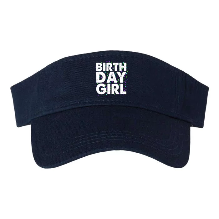 Birthday Girl With Confetti Valucap Bio-Washed Visor