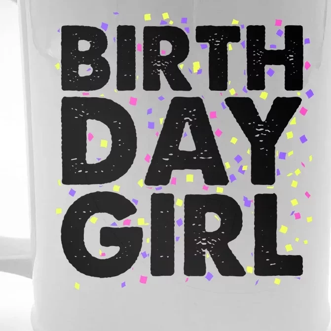 Birthday Girl With Confetti Front & Back Beer Stein