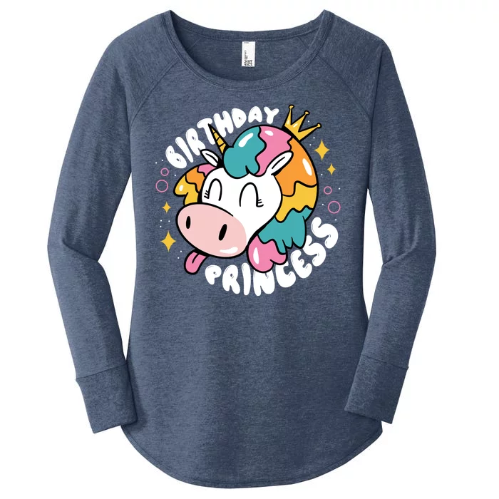 Birthday Princess Unicorn Women's Perfect Tri Tunic Long Sleeve Shirt