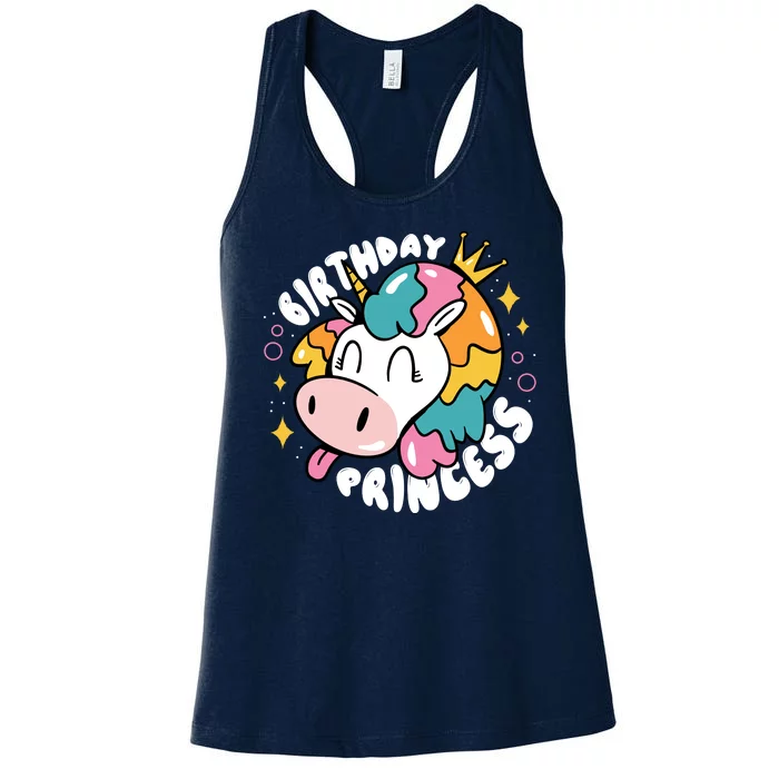 Birthday Princess Unicorn Women's Racerback Tank