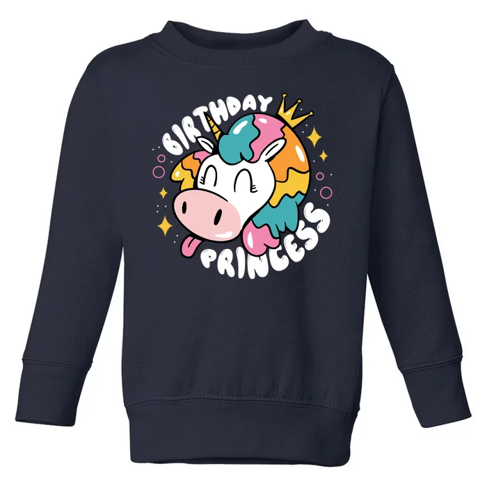 Birthday Princess Unicorn Toddler Sweatshirt