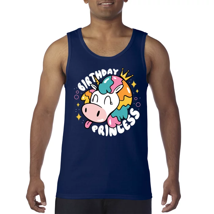 Birthday Princess Unicorn Tank Top