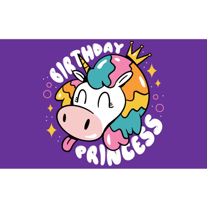 Birthday Princess Unicorn Bumper Sticker