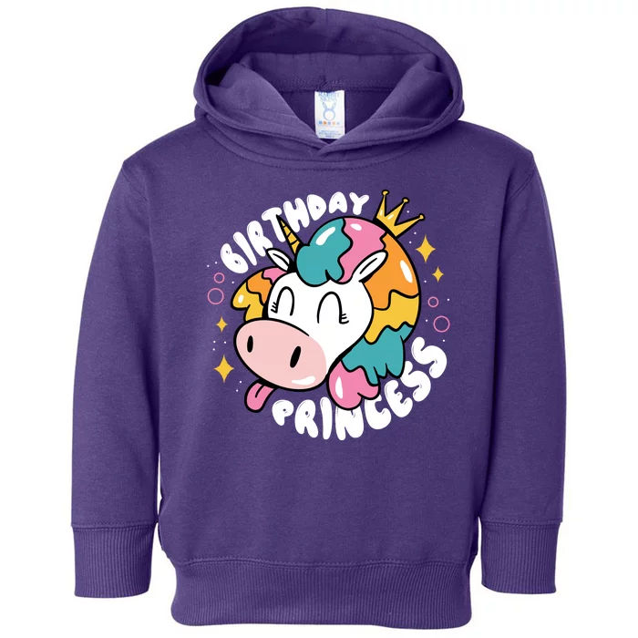 Birthday Princess Unicorn Toddler Hoodie