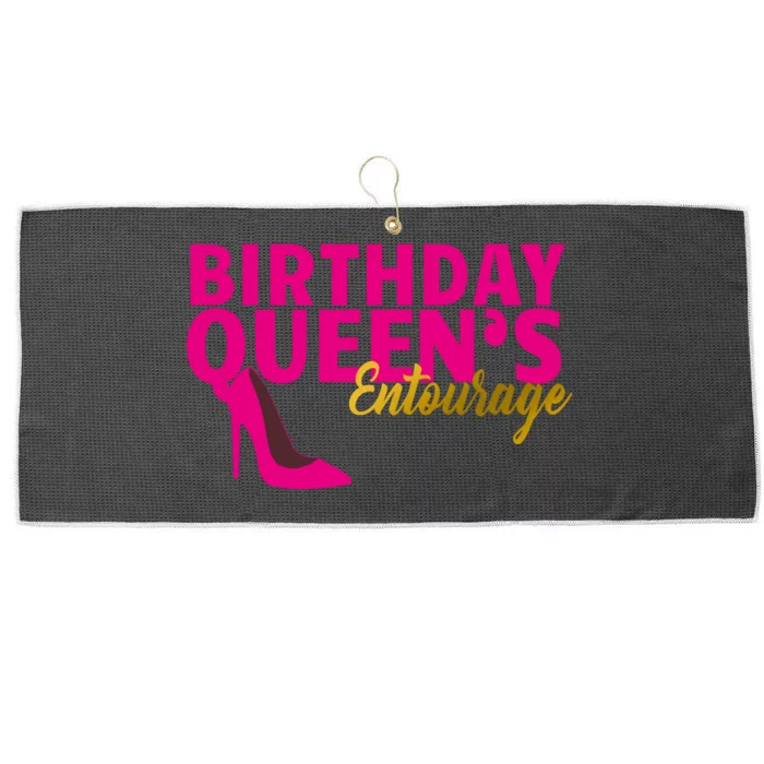 Birthday Queen's Entourage Large Microfiber Waffle Golf Towel