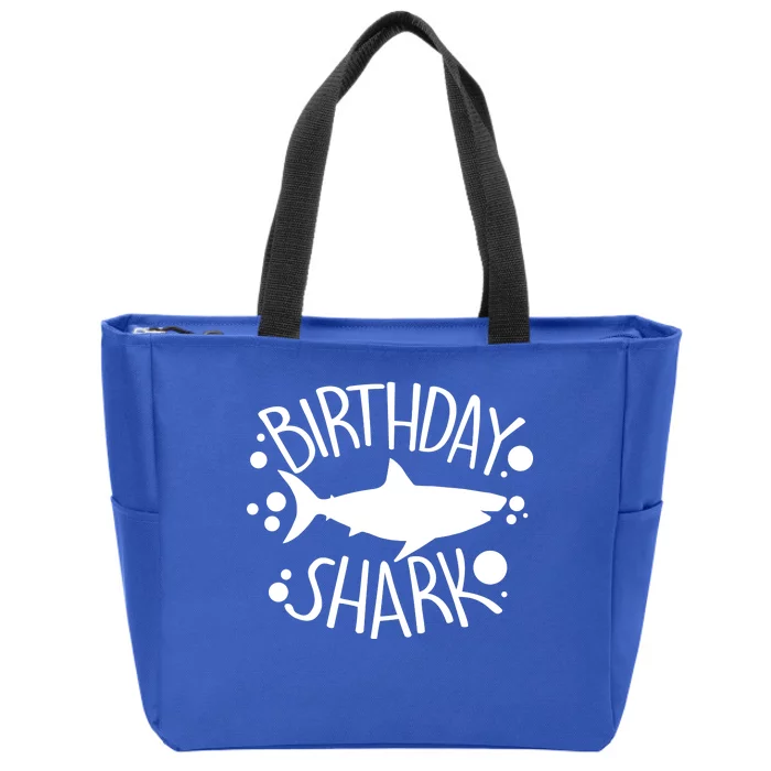 Birthday Shark Zip Tote Bag