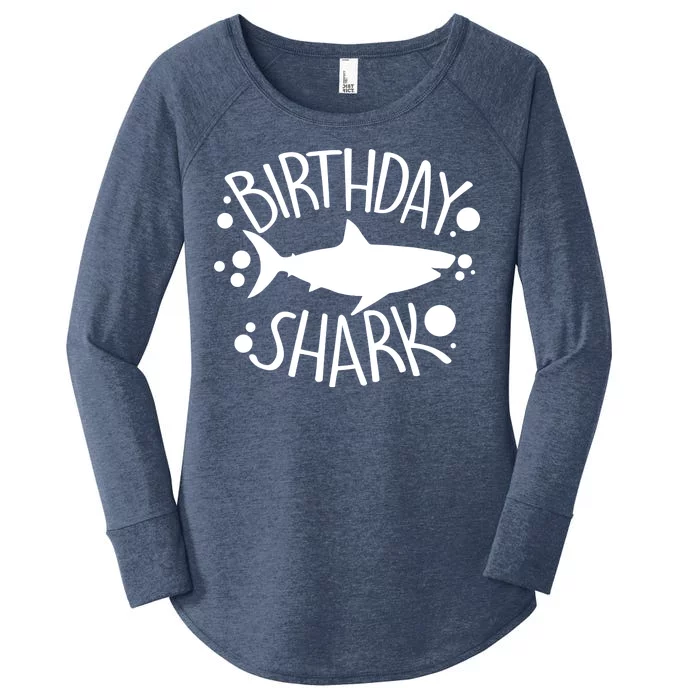 Birthday Shark Women's Perfect Tri Tunic Long Sleeve Shirt