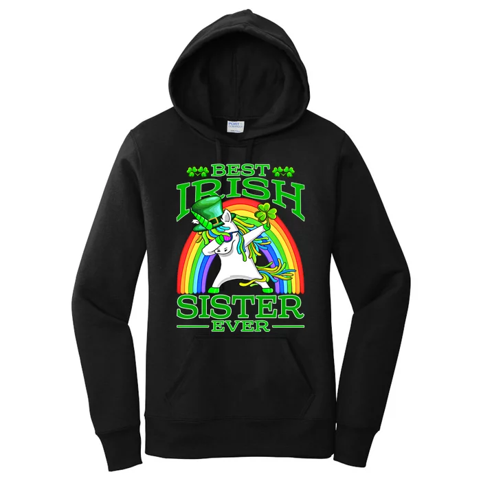 Best Irish Sister Ever St PatrickS Day Unicorn Cute Gift Women's Pullover Hoodie