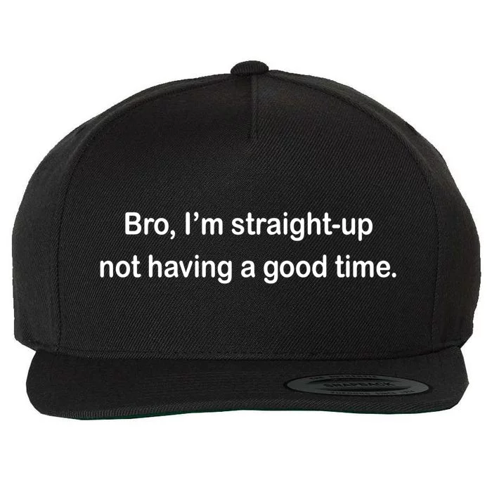 Bro I'm Straight Up Not Having A Good Time Gift Wool Snapback Cap