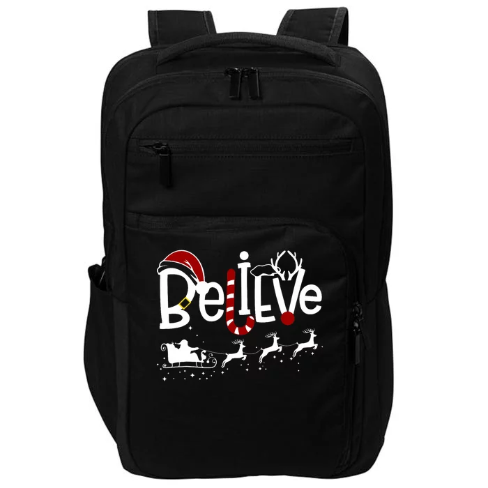 Believe In Santa Clause Christmas Impact Tech Backpack