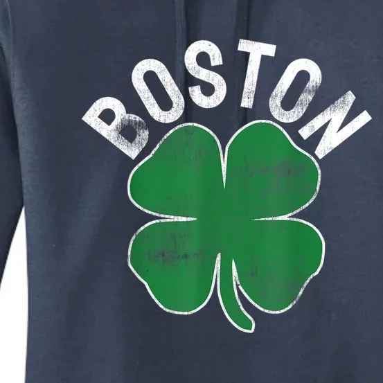 Boston Irish Shamrock St. Patrick's Day Women's Pullover Hoodie