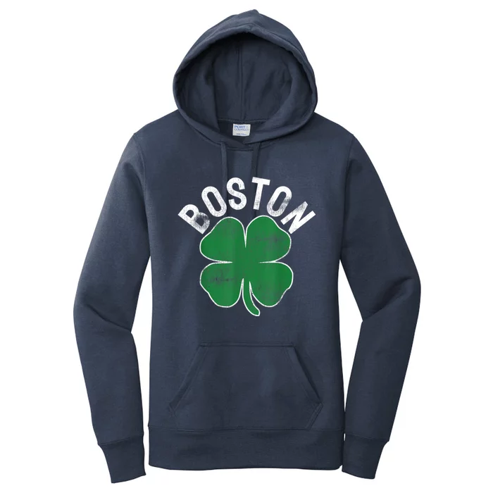 Boston Irish Shamrock St. Patrick's Day Women's Pullover Hoodie