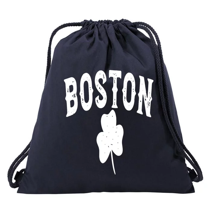 Boston Irish Shamrock St. Patrick's Day Drawstring Bag