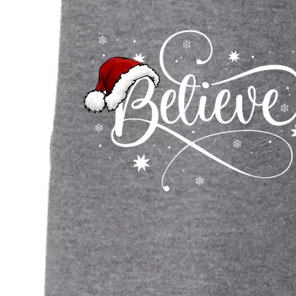 Believe In Santa Claus Funny Christmas Santa Xmas Gift Doggie 3-End Fleece Hoodie