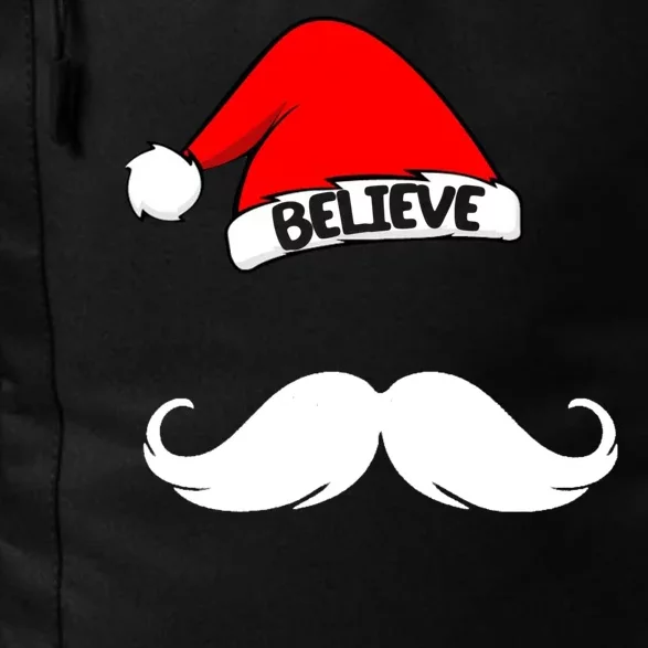 Believe In Santa Funny Mustache Daily Commute Backpack