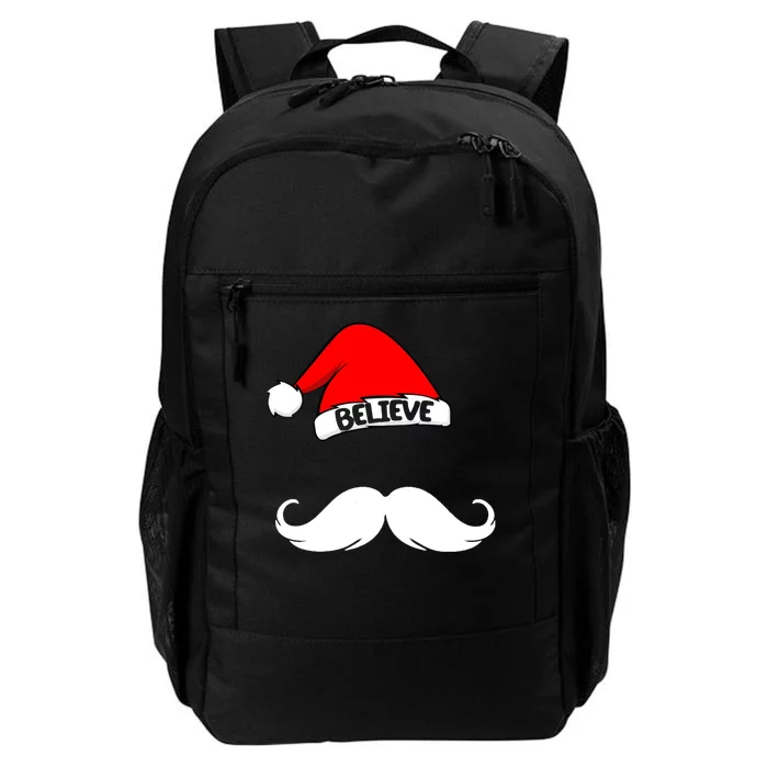 Believe In Santa Funny Mustache Daily Commute Backpack