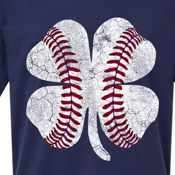 Baseball Irish Shamrock St Patrick's Day Saint Paddy's Gift Sueded Cloud Jersey T-Shirt