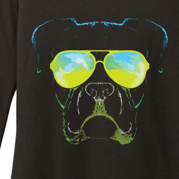 Boxer In Sunglasses Dog Gift Boxer Mom Boxer Dad Gift Womens CVC Long Sleeve Shirt