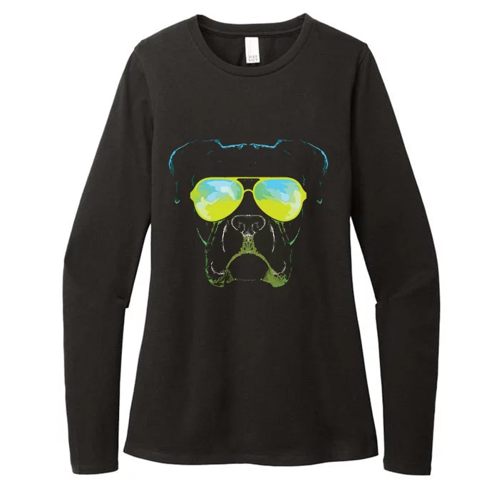 Boxer In Sunglasses Dog Gift Boxer Mom Boxer Dad Gift Womens CVC Long Sleeve Shirt