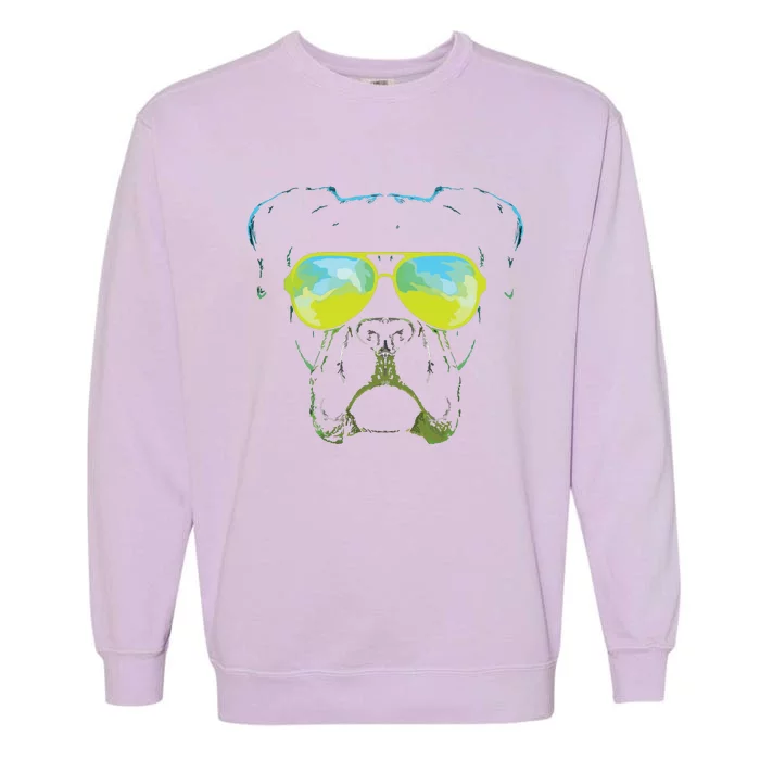 Boxer In Sunglasses Dog Gift Boxer Mom Boxer Dad Gift Garment-Dyed Sweatshirt