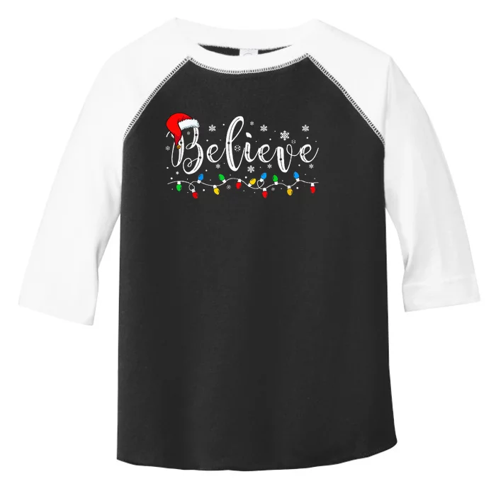 Believe In Santa Claus Believe Christmas Pajama Christmas Toddler Fine Jersey T-Shirt