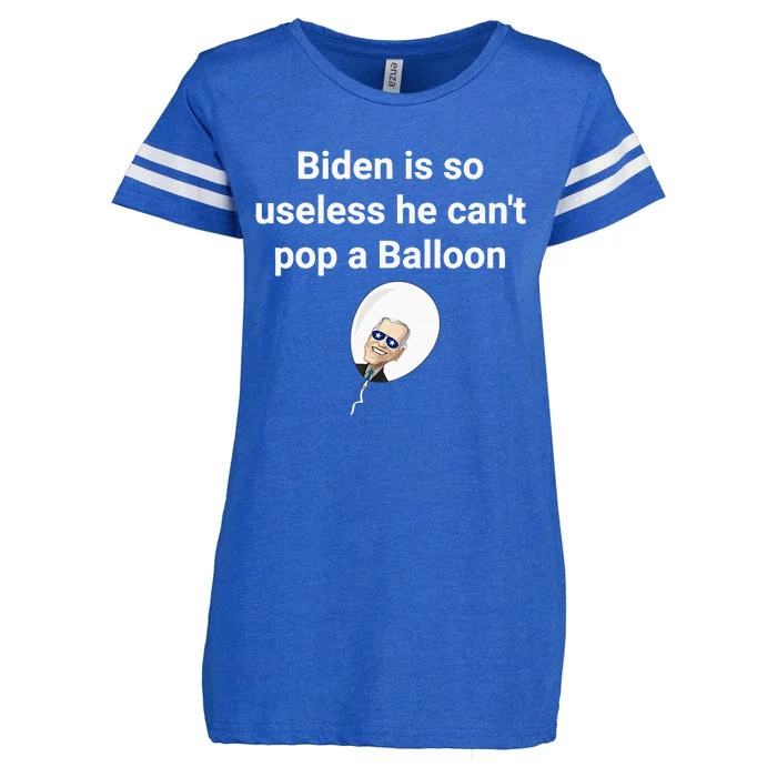 Biden is so useless he can't pop a balloon Chinese balloon Enza Ladies Jersey Football T-Shirt