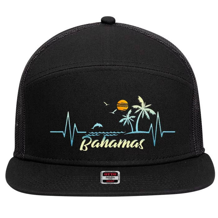 Bahamas Islands Souvenir Spring Break Bahamas 7 Panel Mesh Trucker Snapback Hat