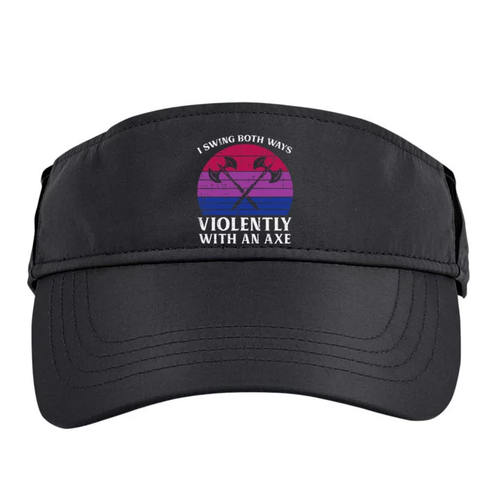 Bisexual I Swing Both Ways Axe Bi Pride Flag Lgbtq Adult Drive Performance Visor