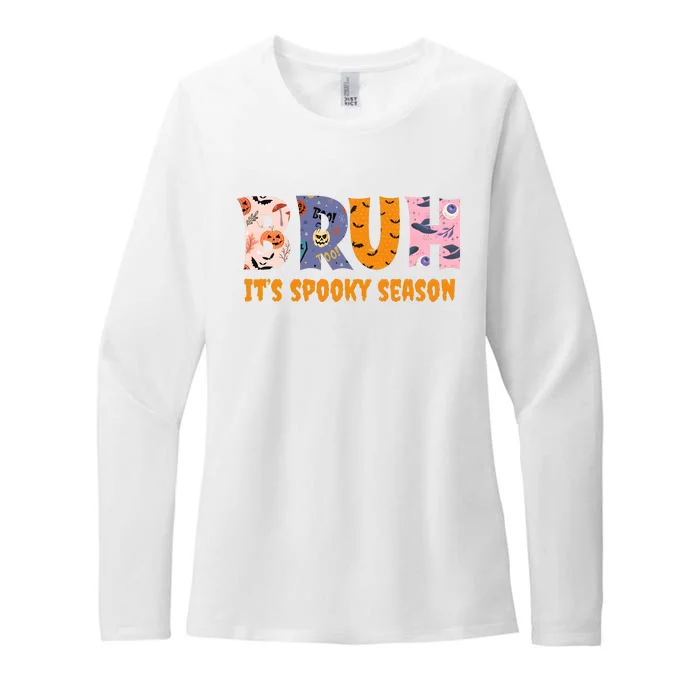 Bruh It’S Spooky Season Halloween Womens CVC Long Sleeve Shirt