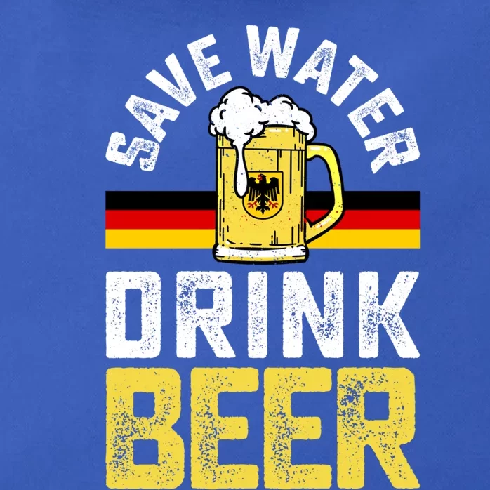 Beer Ing Save Water Beer Oktoberfest Funny Gift Zip Tote Bag