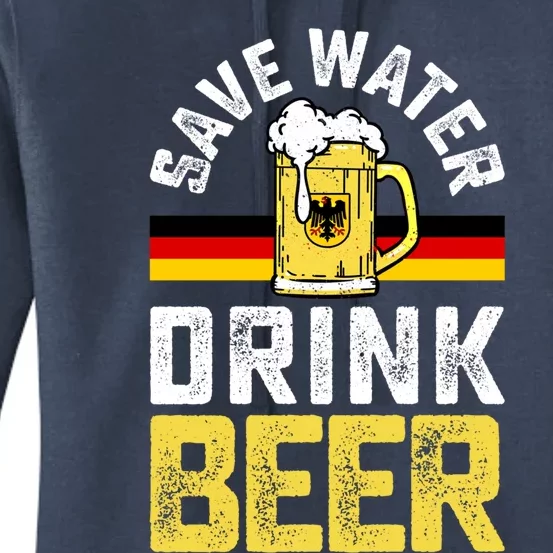 Beer Ing Save Water Beer Oktoberfest Funny Gift Women's Pullover Hoodie