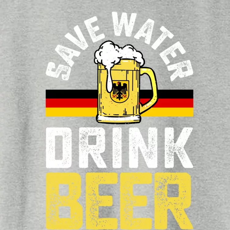 Beer Ing Save Water Beer Oktoberfest Funny Gift Women's Crop Top Tee