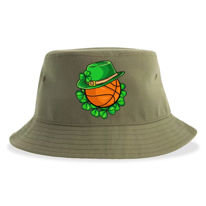 Basketball Irish St Patricks Day Ireland Player Coach Team Cool Gift Sustainable Bucket Hat