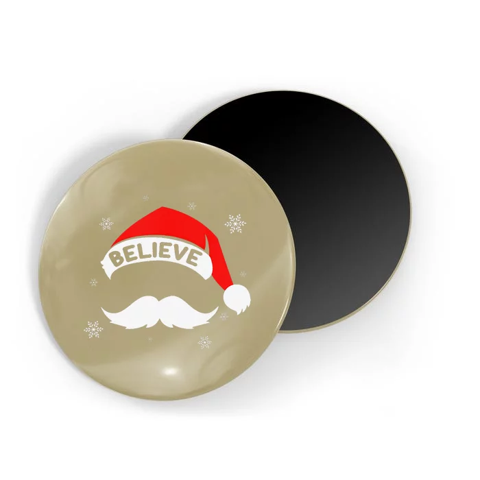 Believe In Santa Claus Christmas Xmas Santa Hat Magnet