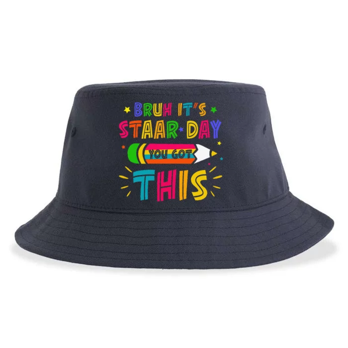 Bruh It’S Staar Day You Got This Test Day Sustainable Bucket Hat