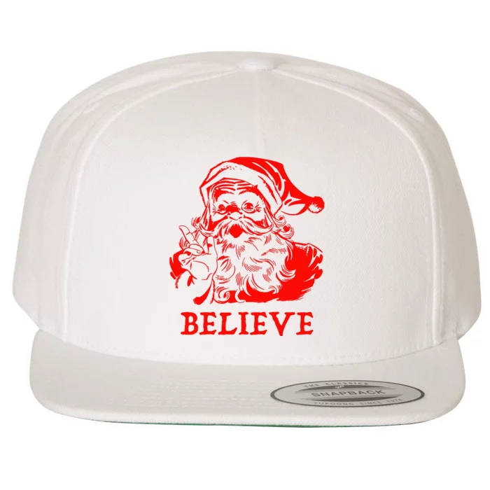 Believe In Santa Claus A Gift For Christmas Wool Snapback Cap