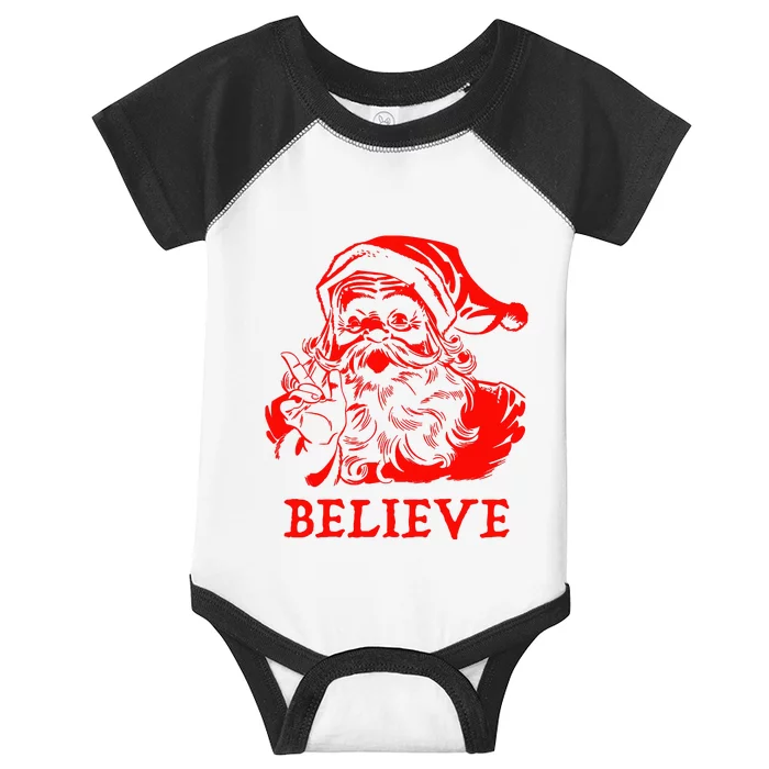 Believe In Santa Claus A Gift For Christmas Infant Baby Jersey Bodysuit