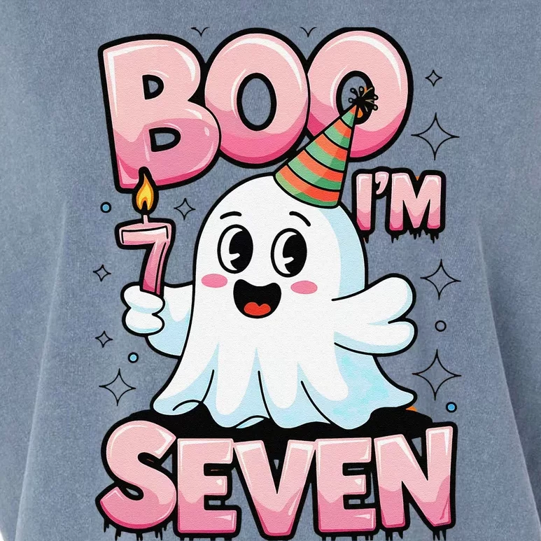 Boo IM Seven Ghost Theme For October Garment-Dyed Women's Muscle Tee