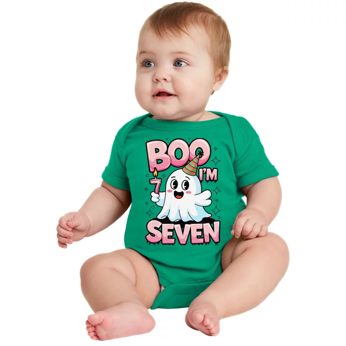 Boo IM Seven Ghost Theme For October Baby Bodysuit