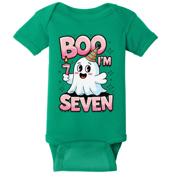 Boo IM Seven Ghost Theme For October Baby Bodysuit