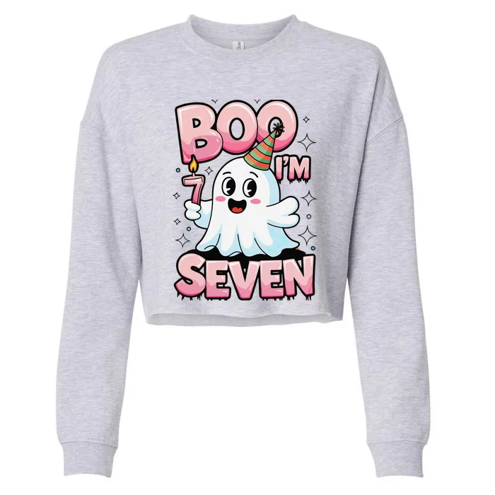 Boo IM Seven Ghost Theme For October Cropped Pullover Crew